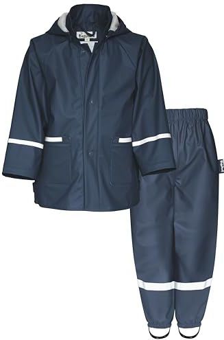 Playshoes Tweedelig regenpak, modderpak, waterdicht, Basic Marine tailleband, 80