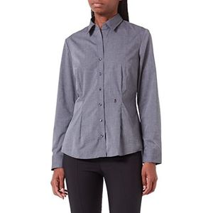 Seidensticker Damesblouse zonder strijkijzer, op maat gemaakte hemdblouse voor een vrouwelijk silhouet en optimaal comfort - lange mouwen - 100% katoen, grijs (33), 38