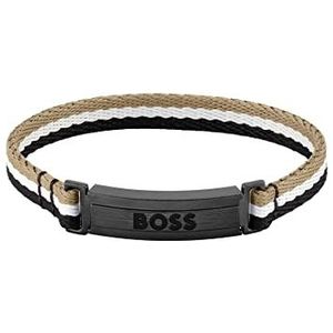 BOSS Sieraden Heren RESPONSIBLE Collectie Armband Gemaakt van Ocean Plastic - 1580375M, Medium, Nylon, Geen edelsteen