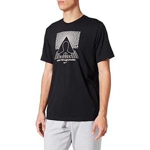 Nike Heren M Nk Df Tee Db Yoga T-shirt, zwart, L