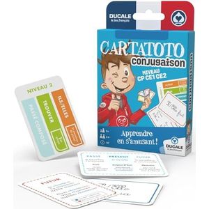 Cartatoto Vervoeging, educatief kaartspel vanaf 5 jaar, leren werkwoorden te combineren