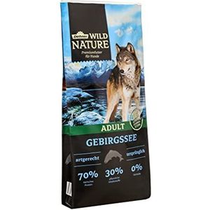 Dehner Wild Nature Hondendroogvoer, voor Volwassenen, Gebergte, Zalm Smaak, 12 kg Zak