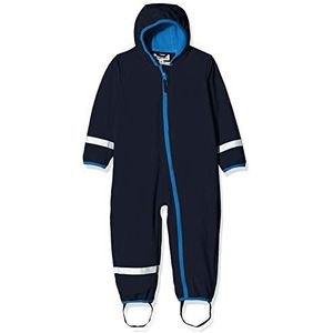 Playshoes Unisex baby softshell overall fleece gevoerd, blauw, 80 cm