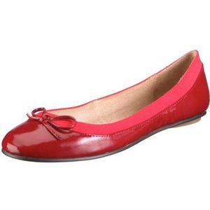 Buffalo London 207-3562 Kid Suede 125266 ballerina's voor dames, Rood, 38 EU