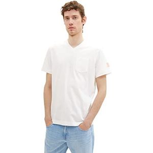 TOM TAILOR Heren 1036432 T-shirt, 10332-Off White, XL, 10332 - Off White, XL