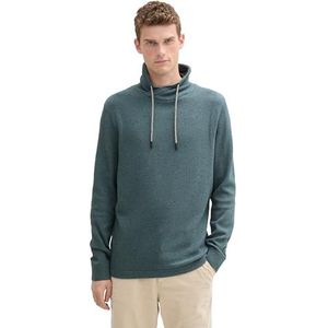 TOM TAILOR heren trui, 36967 - Stormy Blue Melange Neps, L