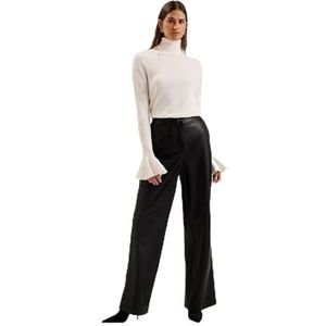 Ted Baker WMK-TAMSENN-Trui met rolkraag en geribbelde mouwen ivoor, Ivoor, 42