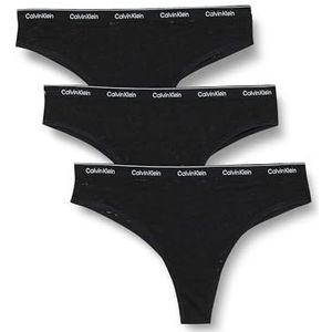 Calvin Klein Dames 3-pack Braziliaans (laagbouw), zwart/zwart/zwart, 2XL, Zwart/Zwart/Zwart, XXL Plus