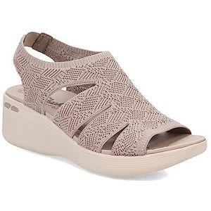 Skechers Pier-lite Memory Maker sleehaksandalen voor dames, taupe, 39 EU