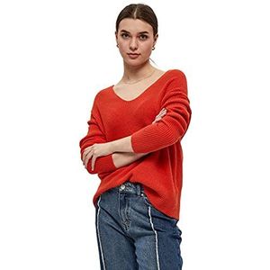 Desires Damen Dita V-Ausschnitt-Pullover 6760 RED CLAY S