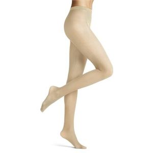FALKE Dames Panty Ballet Tulle W TI Halfdoorzichtig Gedessineerd 1 Stuk, Wit (Champagne 2579), L