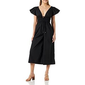 Pinko Popeline overall, casual, voor dames, Z99_Zwart Sedan, 38 NL