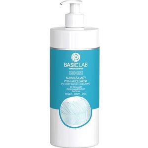 BasicLab Dermocosmetics Micellar Hydraterende lotion voor droge en gevoelige huid | 500 ml | make-up remover reinigende huidverzorging