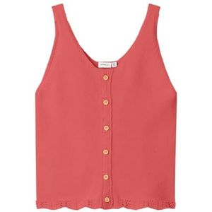 NAME IT Nkfhailey Knit Top voor meisjes, Spiced Coral, 122-128