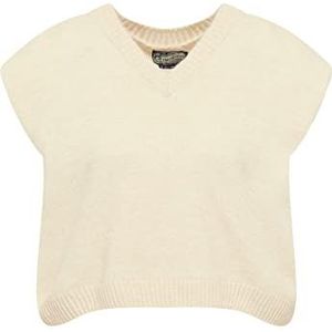 DreiMaster Vintage Dames gebreide shirt, wolwit, M/L, wolwit, M/L