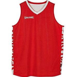 Spalding Essential Reversible Shirt voor kinderen, rood, wit, 116 cm