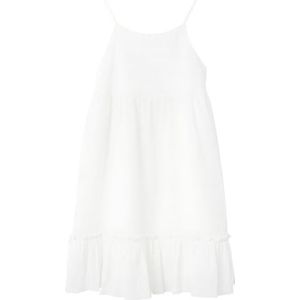 NAME IT Nkffimia Sl Dress Noos zomerjurk voor meisjes, wit, 152 cm