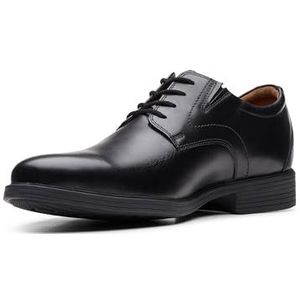 Clarks Whiddon Plain heren Oxford instapschoen Whiddon Plain, Zwart leder , 39 EU