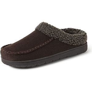 Dearfoams Brendan Clogs voor heren, traagschuim, koffie twill, Large