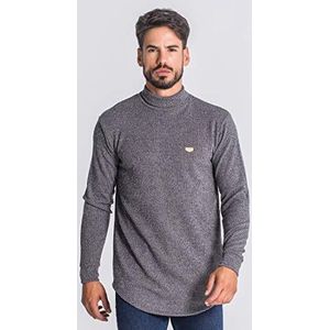 Gianni Kavanagh Grey Core Turtleneck Medal sweatshirt voor heren