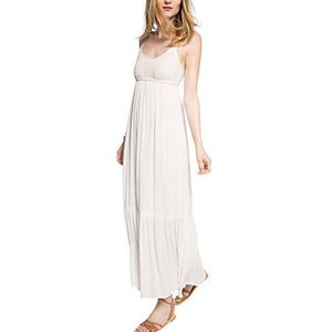 ESPRIT Dames Empire jurk in Romatic look, maxi, wit (off white 110), 42 NL