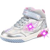 Geox J Inek Girl A Sneakers voor meisjes, Silver Sky., 34 EU