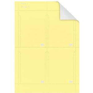 Nobo 2403004 Kaartbordaccessoires T-kaarten, maat 3, 20 stuks, geel