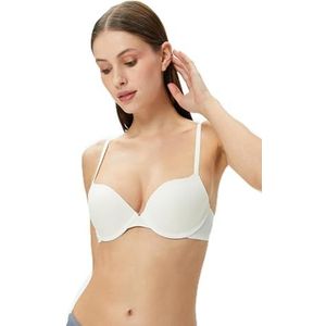 Koton Push-up uplift gevoerde basic beha voor dames, ecru(002), 85B