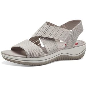 Jana Softline 8-28768-42 Lt Grey platte sandalen, comfortabel, voor dagelijks gebruik, meerdere breedtes, feestelijk, elegant, grijs, 37 EU, Grijs, 37 EU Breed