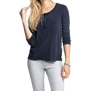 ESPRIT dames shirt met lange mouwen katoen-henley 074EE1K018