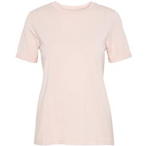 Pieces NOS dames Pcria Ss Fold Up Solid Tee Noos T-shirt, Rosa (Lotus), XS