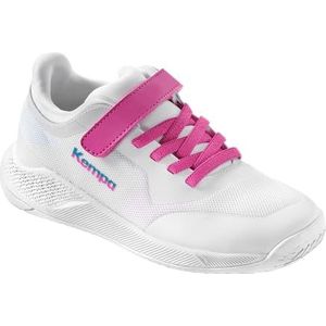 Kempa Kourtfly Kids handbalschoenen, wit/cyaan/paars, 30 EU, wit, cyaan paars, 30 EU