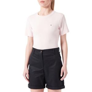 Tommy Hilfiger Dames CO Blend Chino Short Zwart 34, Zwart, 60
