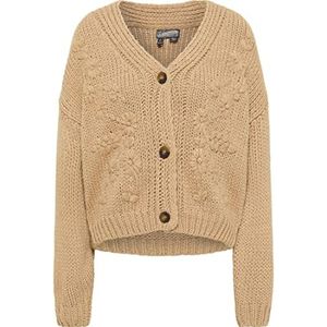 baradello Vest met knopen, donkerbeige, XL/XXL, dames, Donker beige, XL/XXL