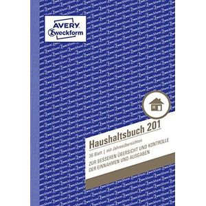 AVERY Zweckform 148 x 210 mm huishoudboek (A5, met jaaroverzicht, 36 vellen) wit