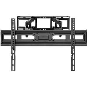 MANHATTAN TV-muurbeugel voor schermen van 37 inch tot 80 inch en tot 40 kg, Full Motion (volledig beweegbaar), horizontaal verstelbaar na montage, zwart