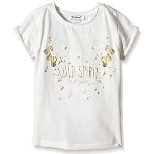 Golden Life 3 appel T-shirt bedrukt meisje - wit - 4 ans
