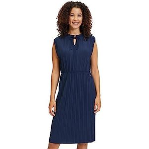 Betty & Co Dames geplooide jurk zonder mouwen, blauw, 40