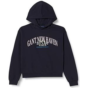 GANT Meisjes USA Voluminous Hoodie Pullover met capuchon, Evening Blue, Standaard, evening blue, 134/140 cm