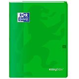 Oxford EasyBook Notitieboek, 24 x 32 cm, 96 pagina's, grote ruiten, Seyès, 90 g, omslag van polypropyleen, groen, met hoezen