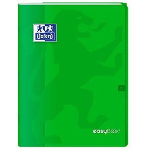 Oxford EasyBook Notitieboek, 24 x 32 cm, 96 pagina's, grote ruiten, Seyès, 90 g, omslag van polypropyleen, groen, met hoezen