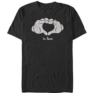 Disney Classics Mickey Classic - Glove Heart Unisex Crew neck T-Shirt Black 2XL