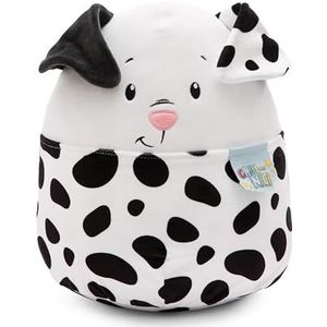 Kussen Chill-NICI Dalmatiër 30 cm wit - Heerlijk zacht knuffelkussen voor jongens, meisjes, baby's en liefhebbers van knuffels; Ideaal voor thuis, op de kleuterschool of onderweg