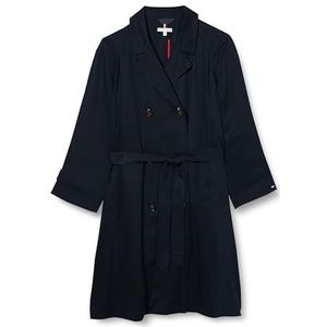 Tommy Hilfiger Dames CRV TENCEL BLEND FLUID TRENCH Desert Sky 52, woestijn hemel, 52