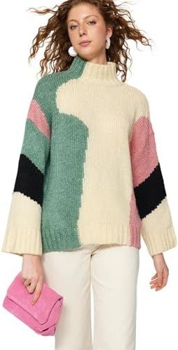 Trendyol - Trui - Lichtbeige - Riet - Eosine - Zwart