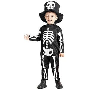 Baby Skeleton costume disguise fancy dress unisex children (Size 3-4 years) with hat