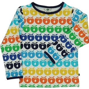 T-shirt LS. Mini Retro Apples, blue atoll, 11-12 Jaar