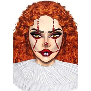 Leg Avenue Carnaval Clown face jewels sticker, Onesize (Rood)