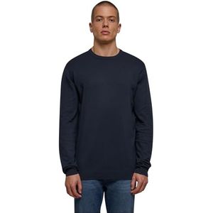 Urban Classics Gebreide trui met ronde hals voor heren, Donkerblauw, XL