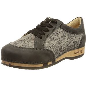 Woody Mary houten schoen voor dames, grigio-grafiet, 36 EU
